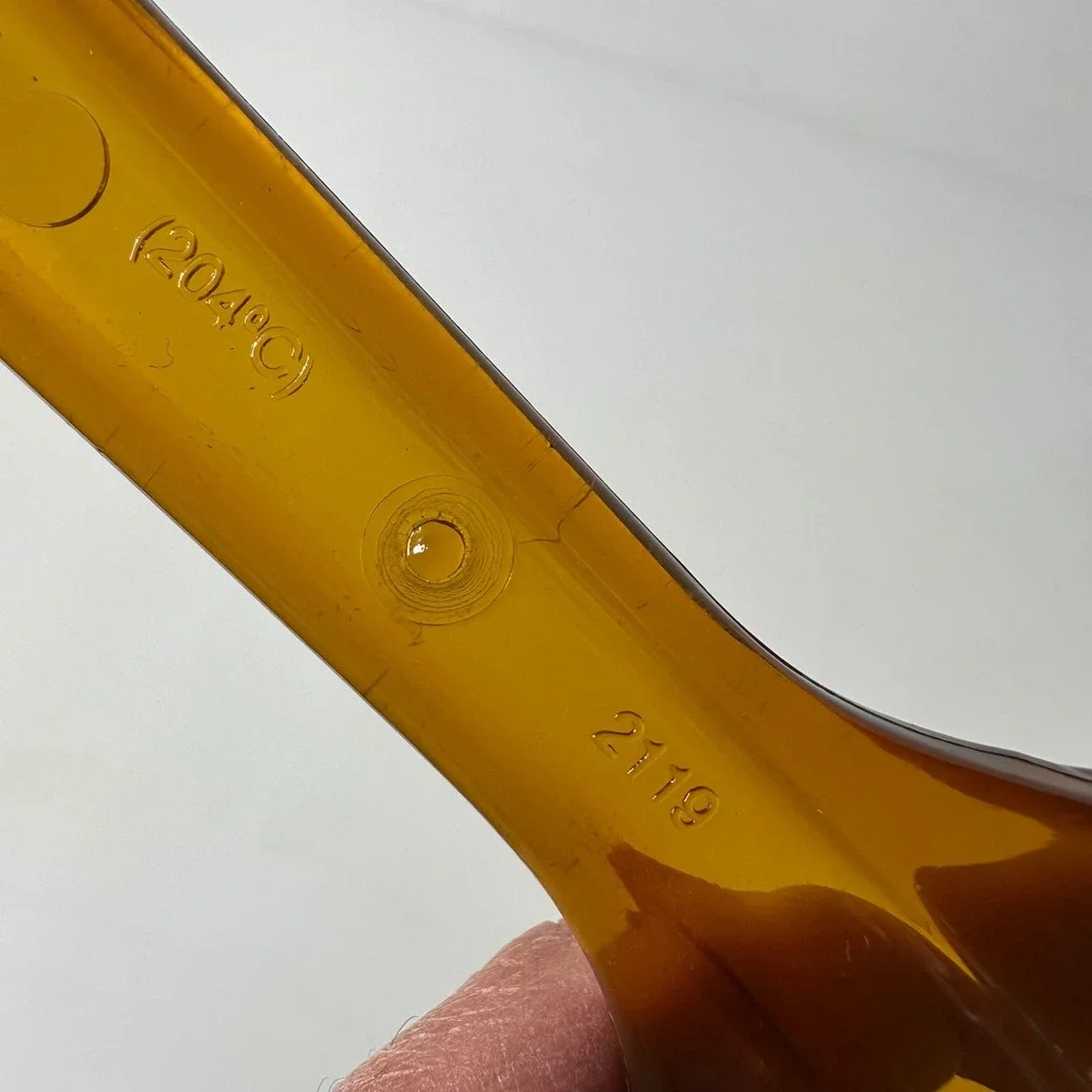 Vintage Ultra Temp Amber Pie Cake Server #2119 Serrated USA Robinson Knife Co